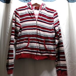 Mossimo Supply Co. Red and White Hoodie